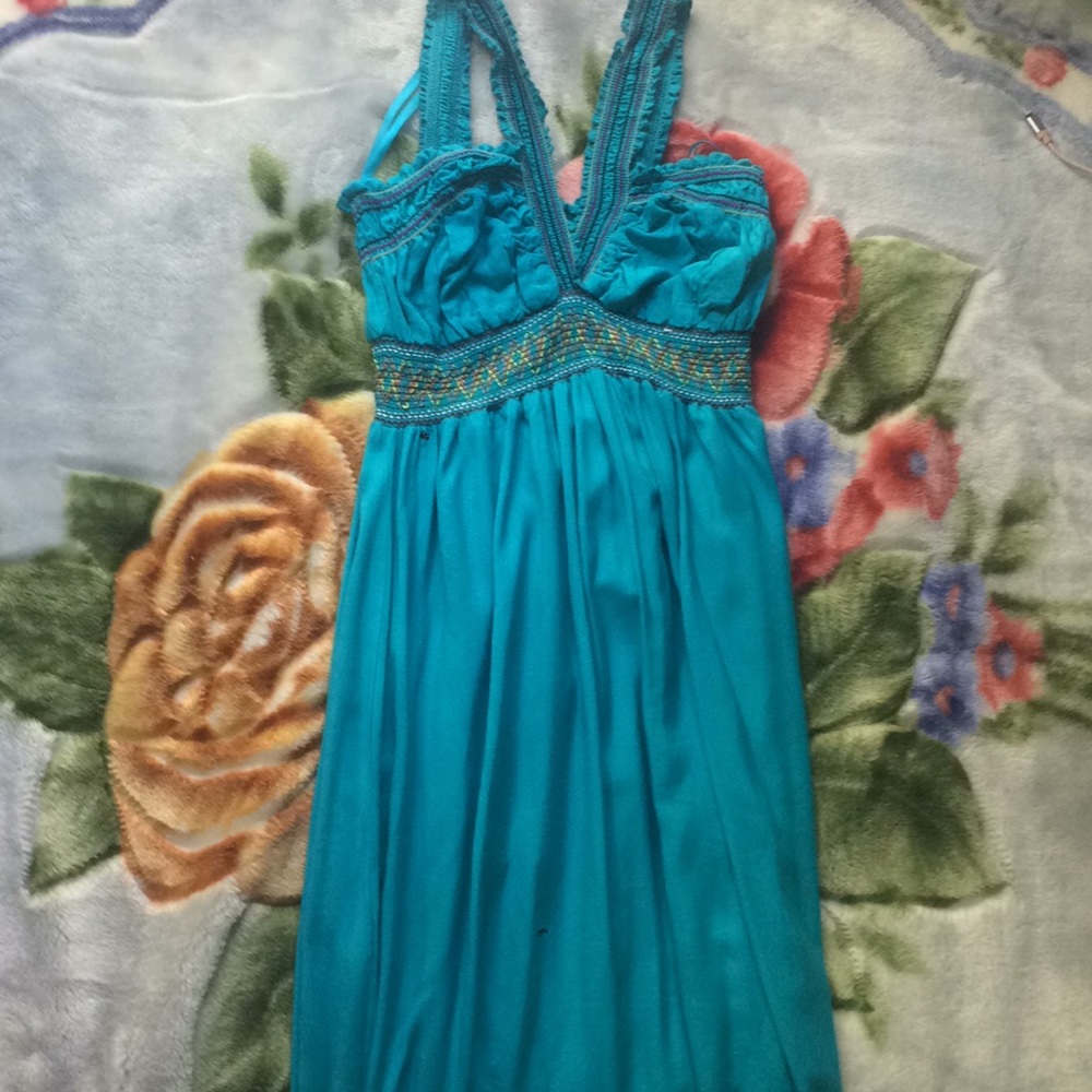 Long blue fancy dress